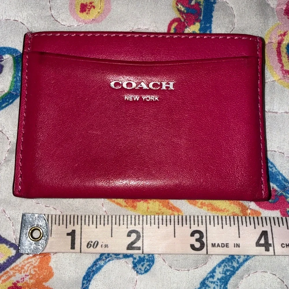Coach Leather Change Purse Pink